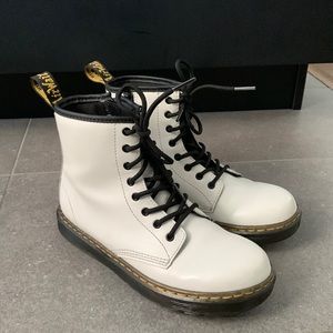 White Dr. Martens boots